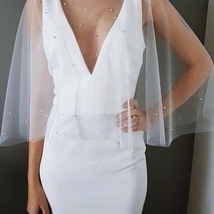 Swarovski bridal capelet